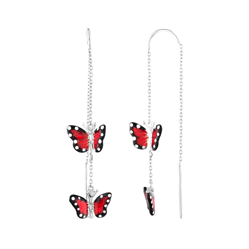 Monarch Butterfly Серьги
